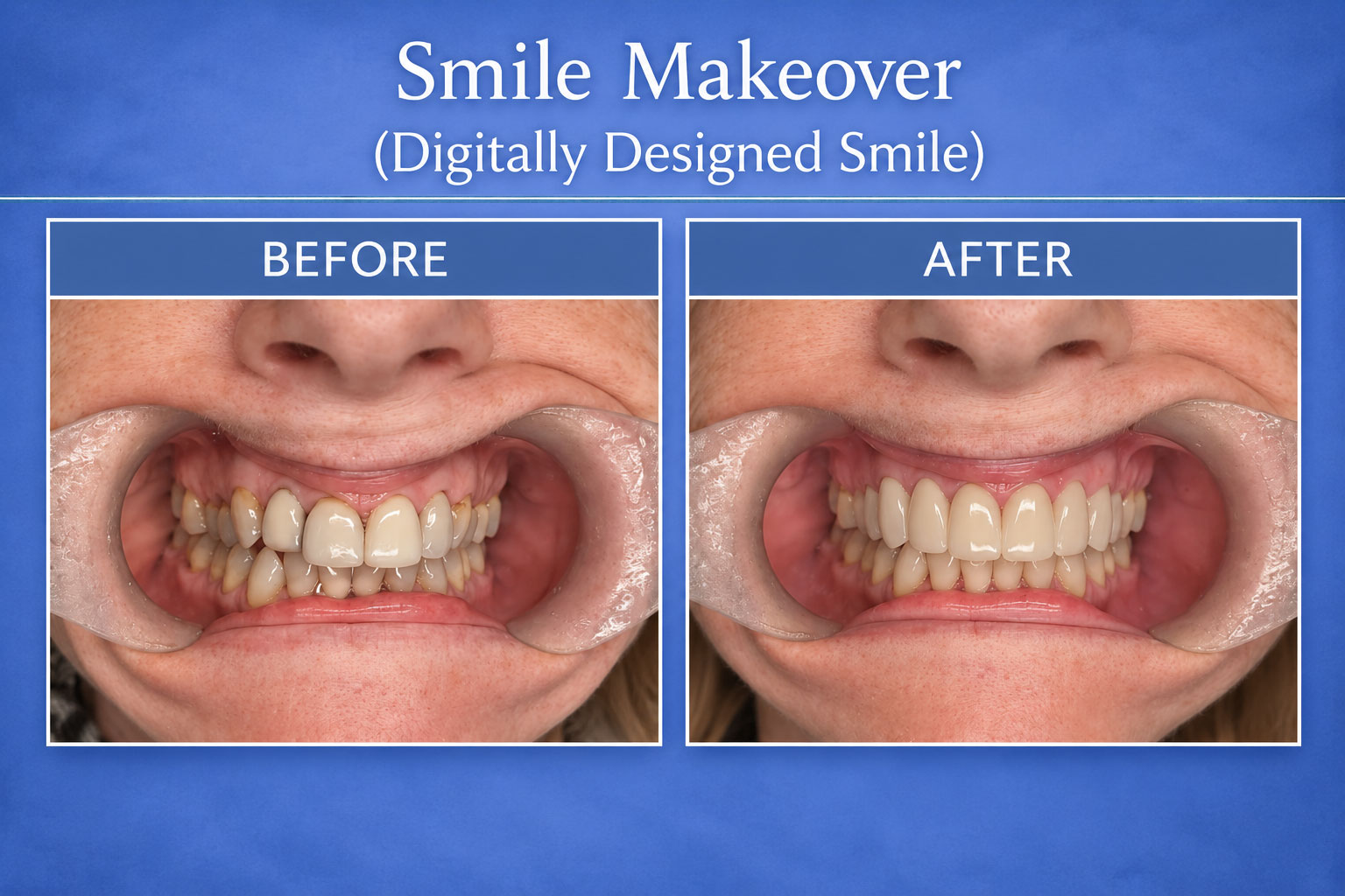 Digitally Designed Smile Makeover - Before and After Images